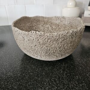 Rustic Textured Stone Bowl